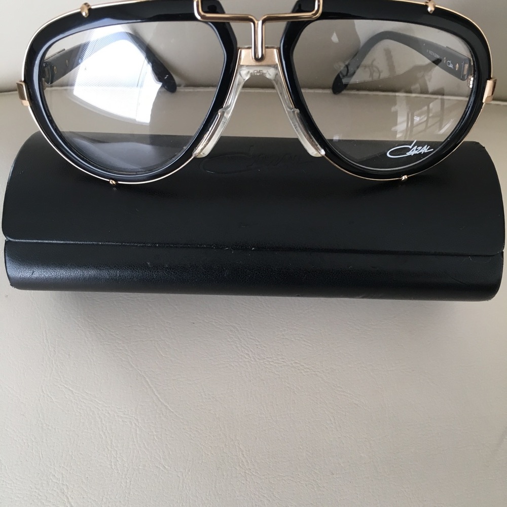 Cazal clear lens Vintage mod. Gold frame stylish.